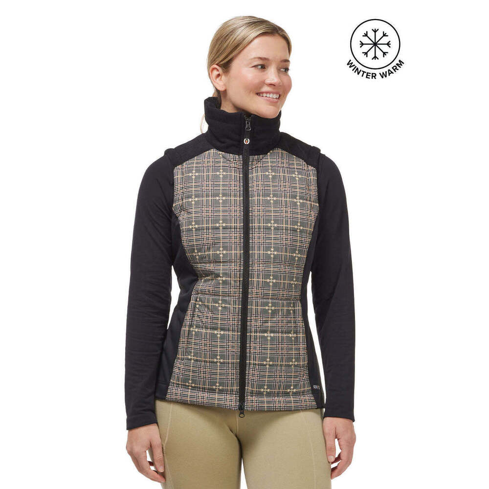 Kerrits Activewear Bits of Plaid Quilted Equestrian Vest Size XSEQ PLAID / XS